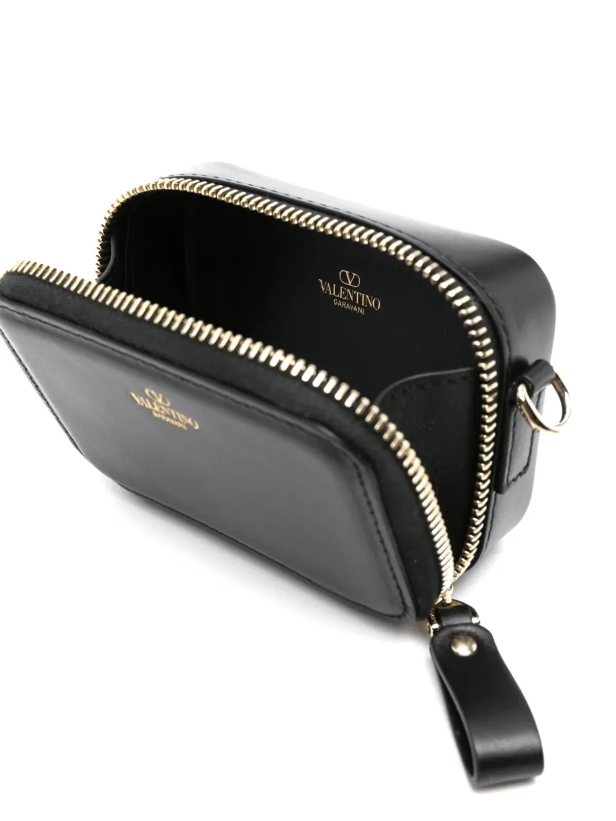 Valentino Garavani ロックスタッズ レザー クロスボディ ウォレット - ブラック - 画像3