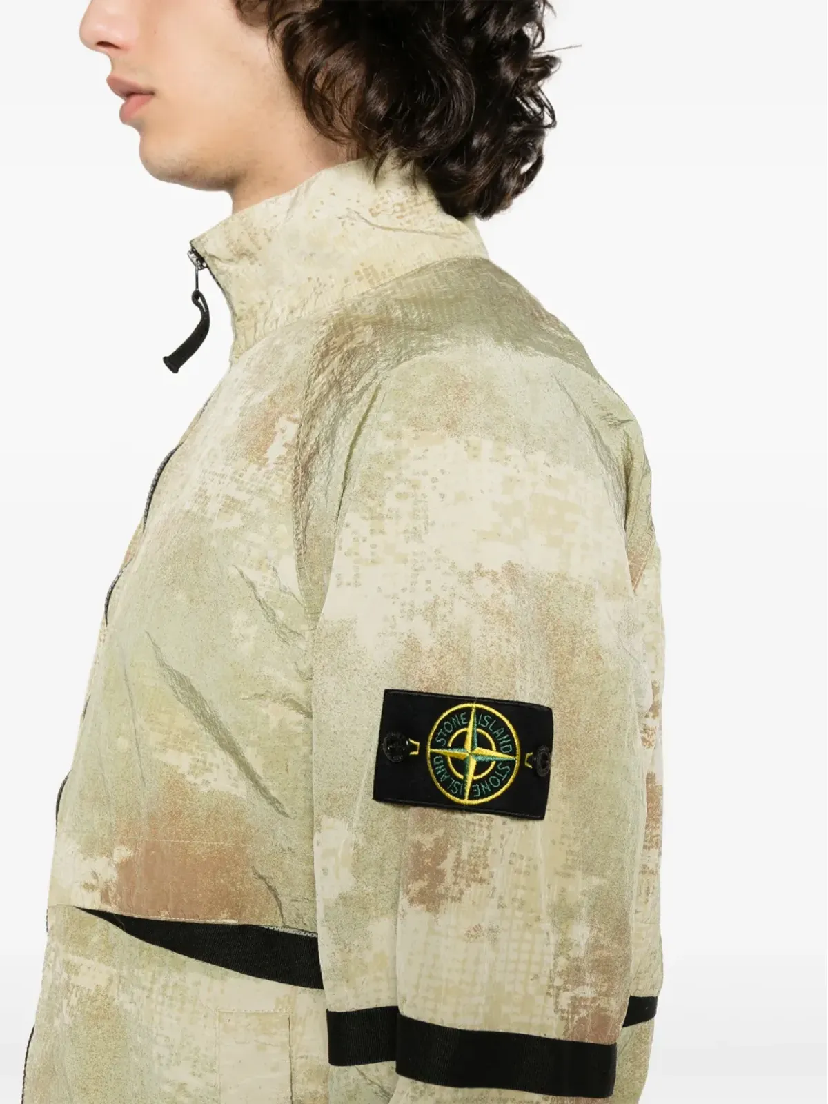 Stone Island コンパスバッジ アブストラクトプリント ジャケット - 画像5