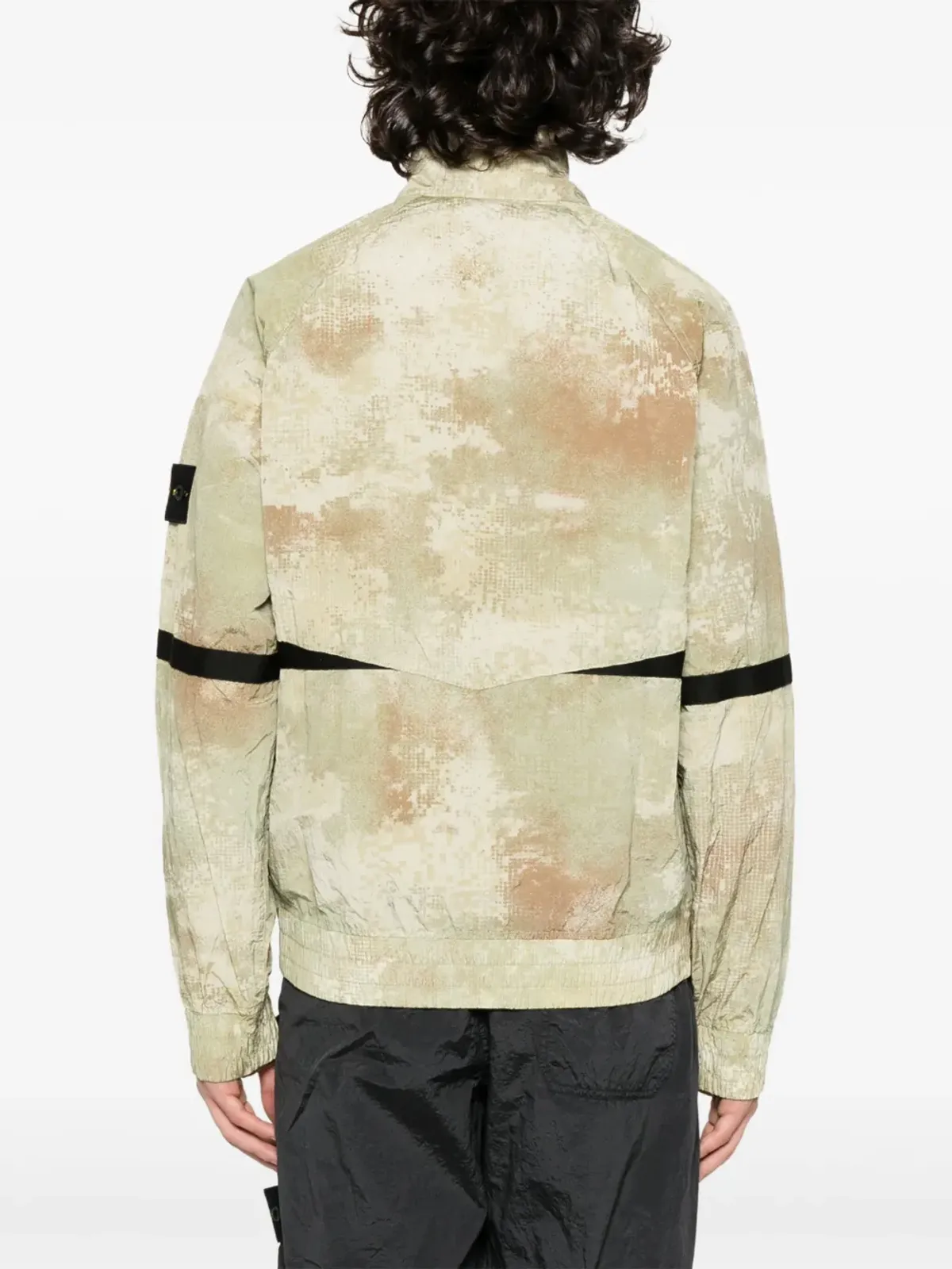 Stone Island コンパスバッジ アブストラクトプリント ジャケット - 画像4