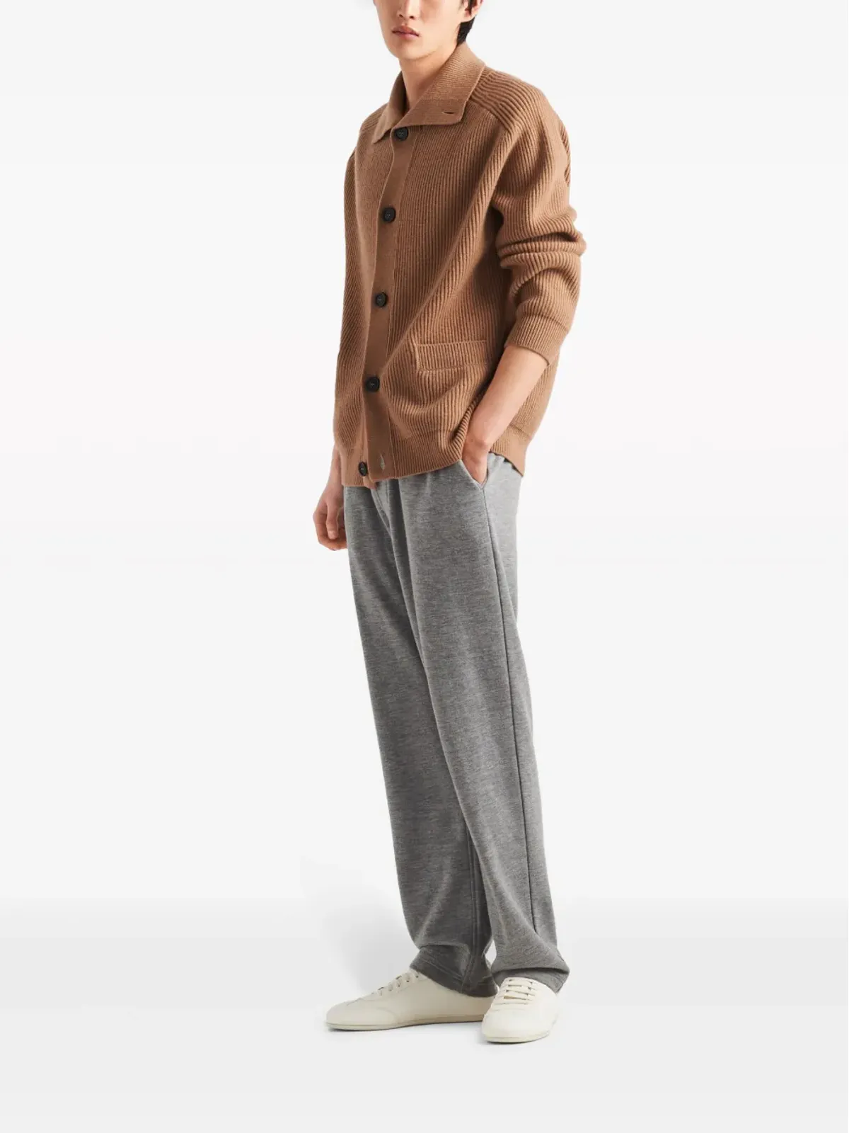 Prada フリース トラックパンツ - グレー - 画像2