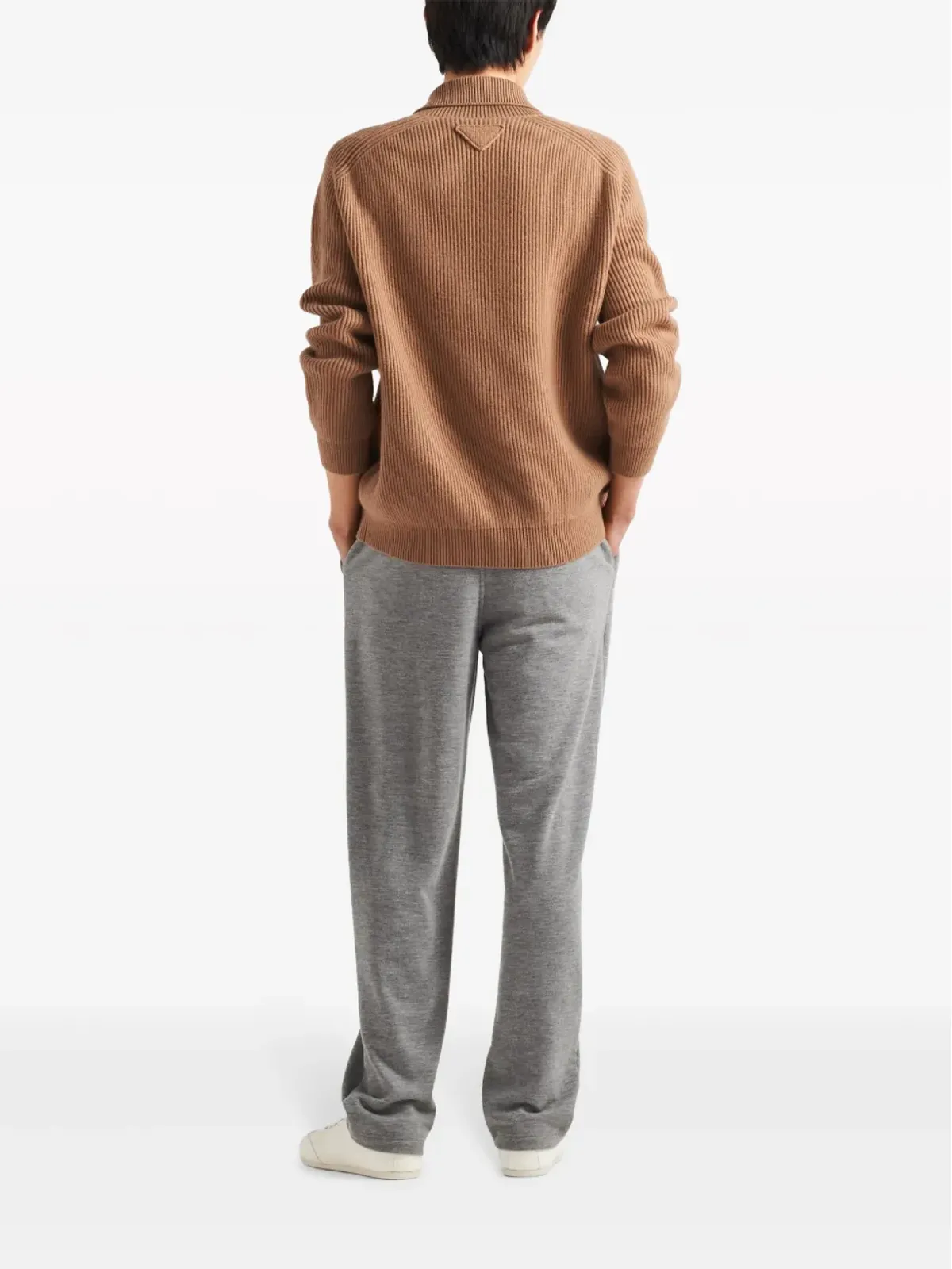Prada フリース トラックパンツ - グレー - 画像3