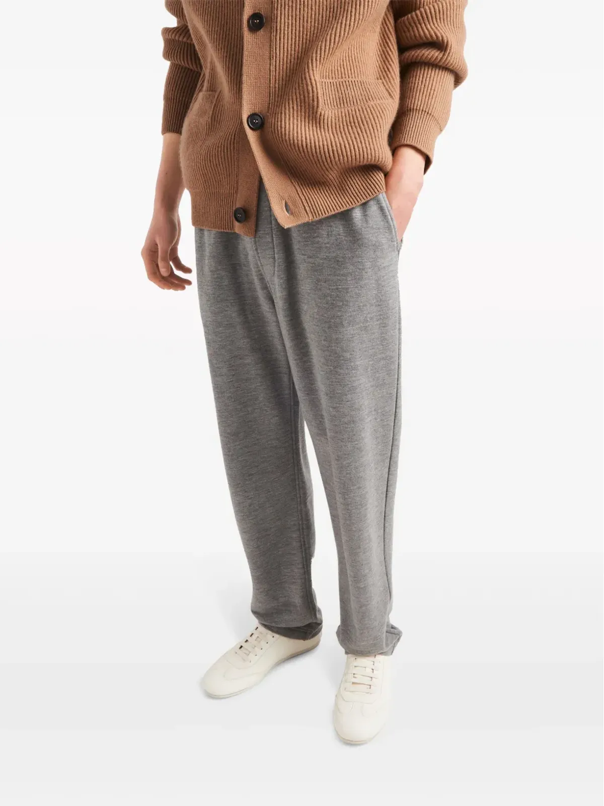 Prada フリース トラックパンツ - グレー - 画像4