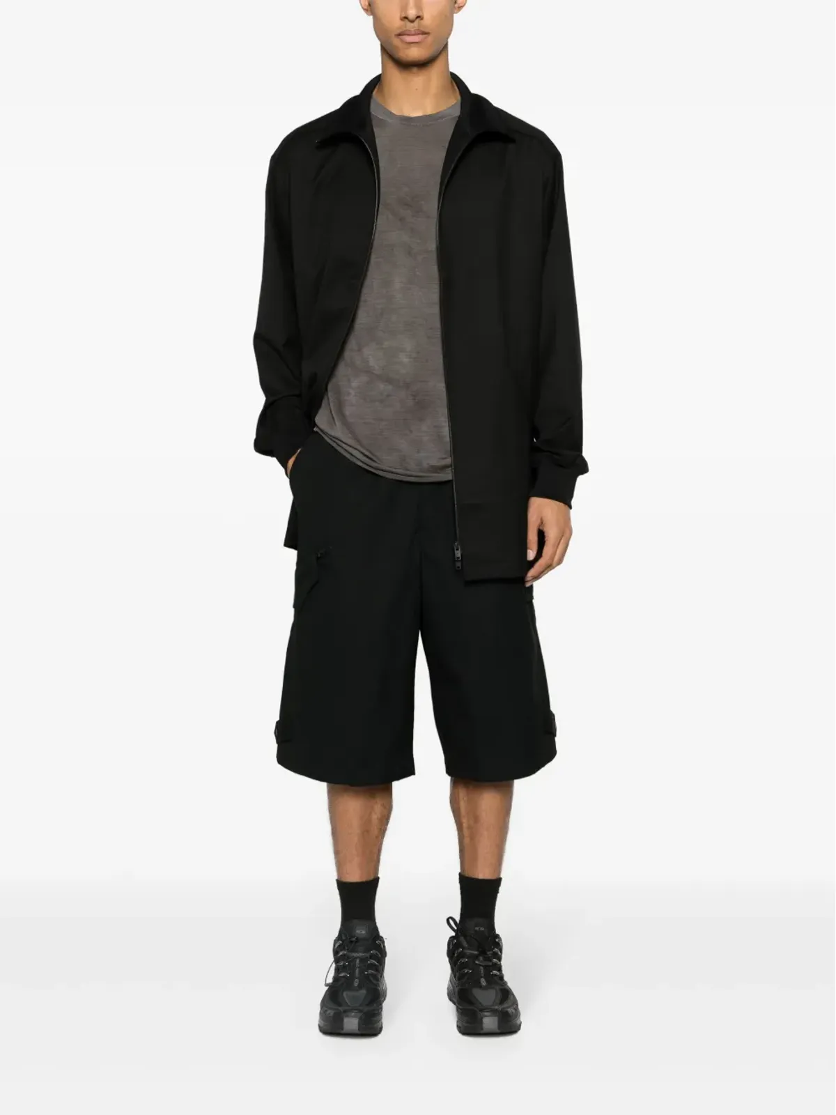 Y-3 ワークウェア コットン バミューダショーツ - ブラック - 画像2