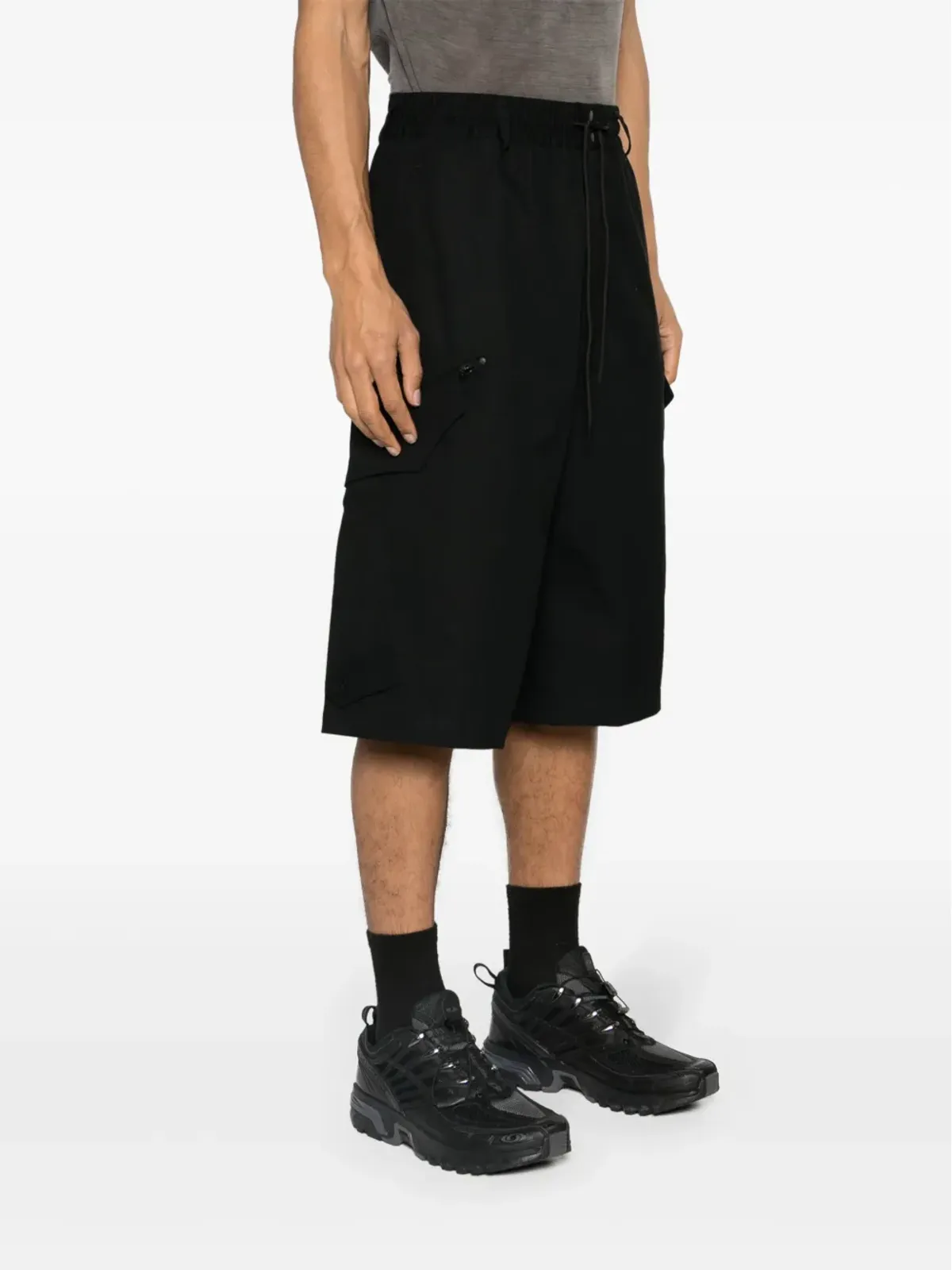 Y-3 ワークウェア コットン バミューダショーツ - ブラック - 画像3