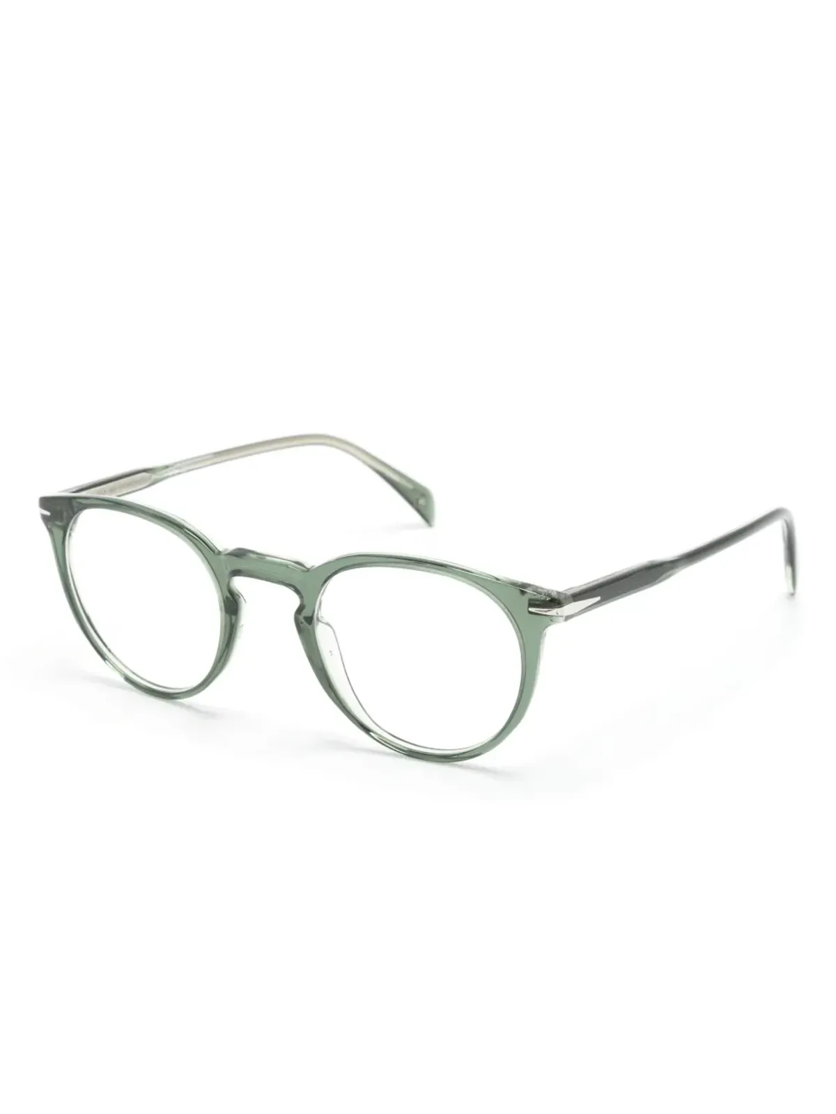 Eyewear by David Beckham 透明な丸型フレームのメガネ - 画像2