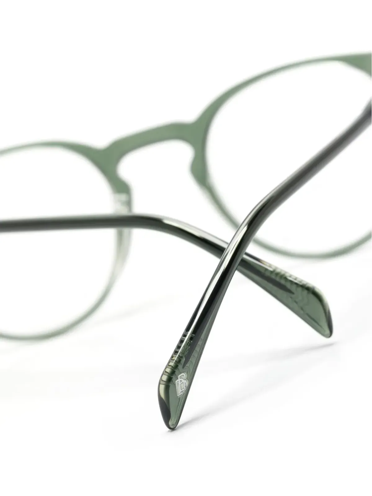 Eyewear by David Beckham 透明な丸型フレームのメガネ - 画像3