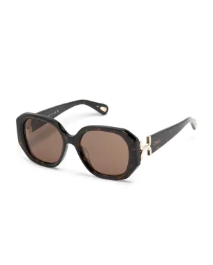 Chloé Eyewear マーシー スクエアフレーム サングラス - Brown - サムネイル2