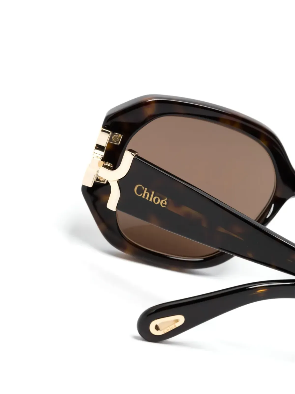 Chloé Eyewear マーシー スクエアフレーム サングラス - Brown - 画像3