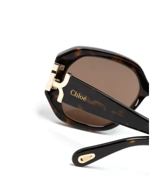 Chloé Eyewear マーシー スクエアフレーム サングラス - Brown - サムネイル3