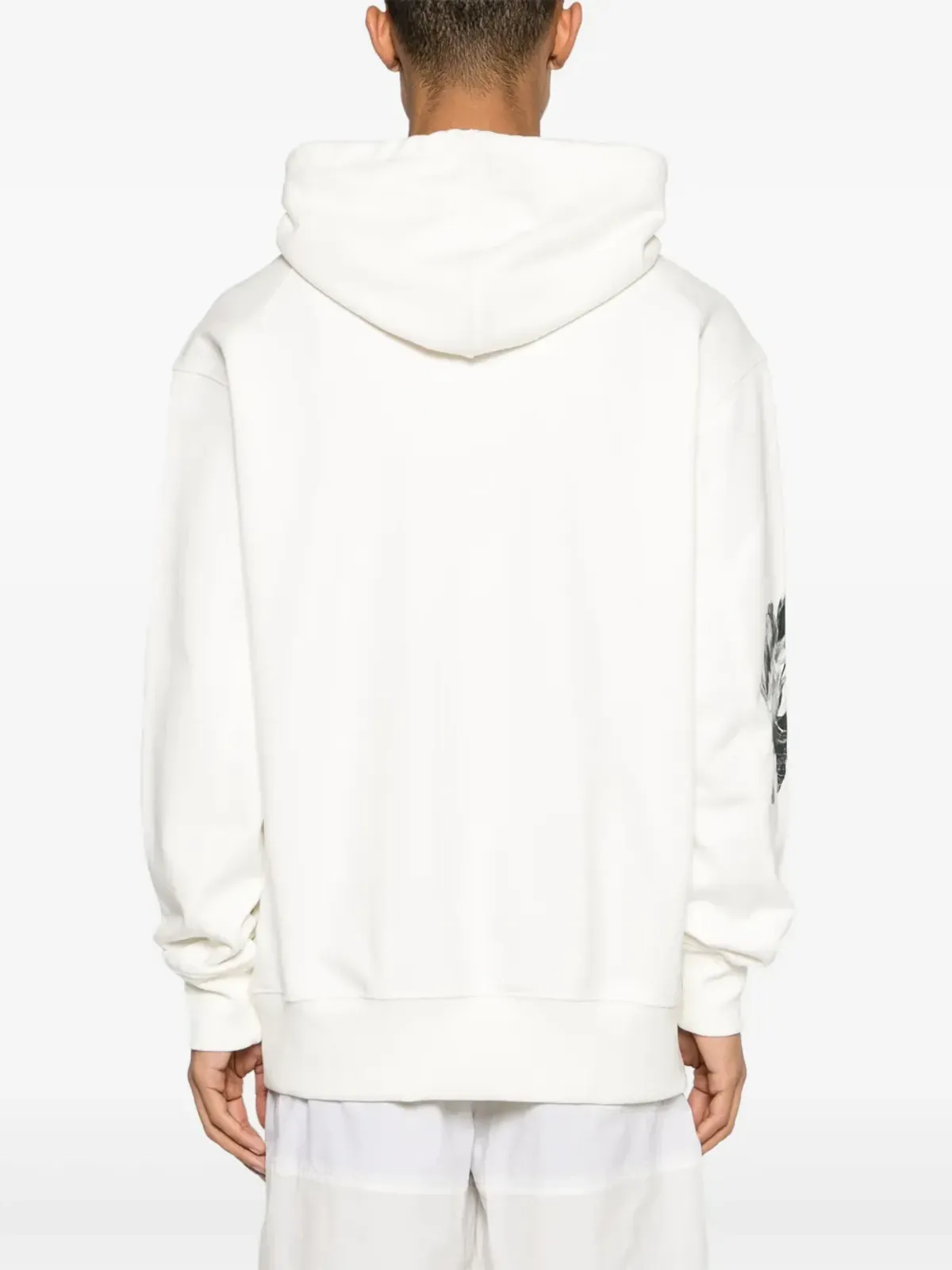Y-3 フローラルプリント ジャージー フーディー ホワイト - 画像5
