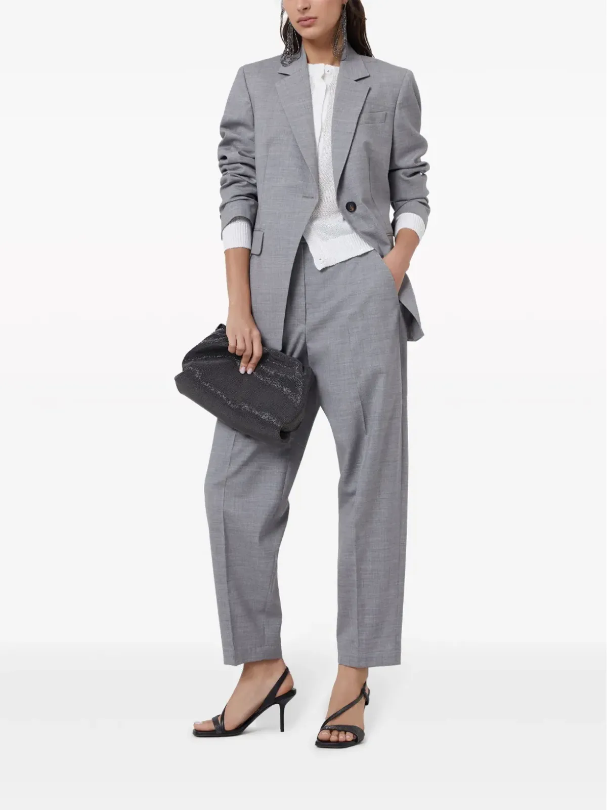 Brunello Cucinelli コンシールド前開きカーディガン - ホワイト - 画像2
