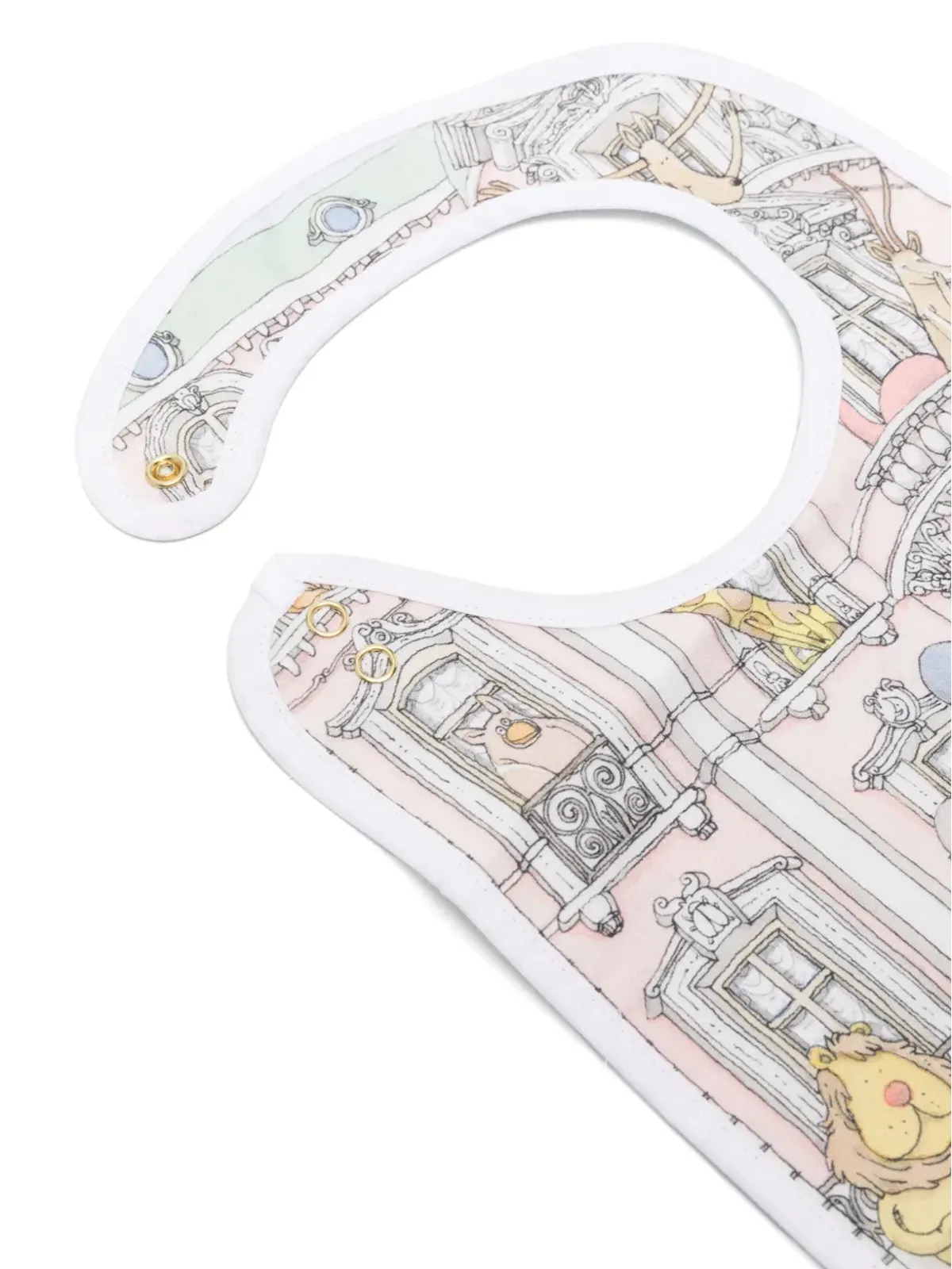 Atelier Choux モンソー・マンション柄サテンビブ（ニュートラル） - 画像2