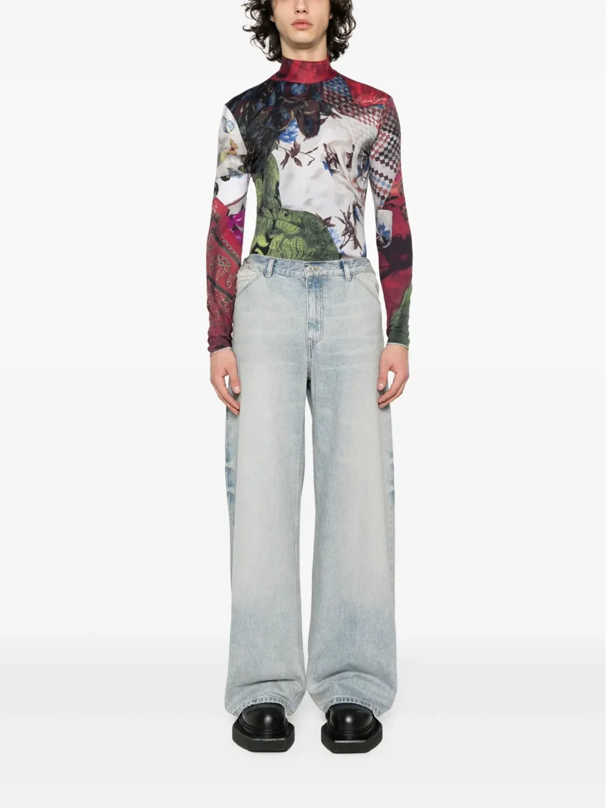 Courrèges ミッドライズストレートジーンズ - 画像2
