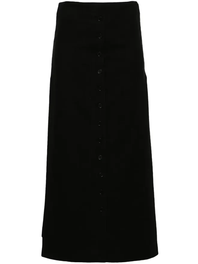 Loulou de Saison LouLou de Saison アトリブラック ボタン付きスカートの商品画像
