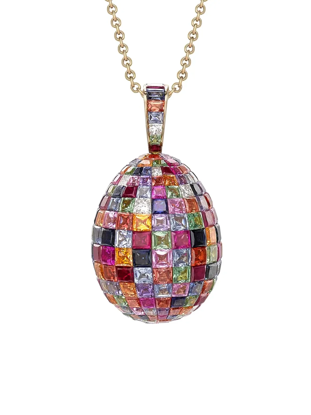 Fabergé 帝国モザイクエッグ 多石ペンダントネックレス - 画像2