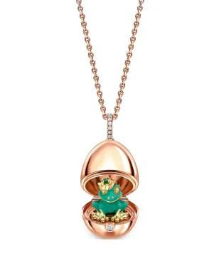 Fabergé エッセンス フロッグ サプライズ ダイヤモンド ロケットネックレス - サムネイル1