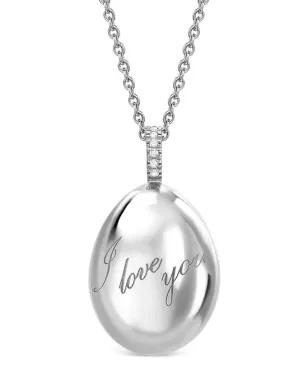 Fabergé エッセンス I Love You エッグ ダイヤモンド ペンダント ネックレス - サムネイル1