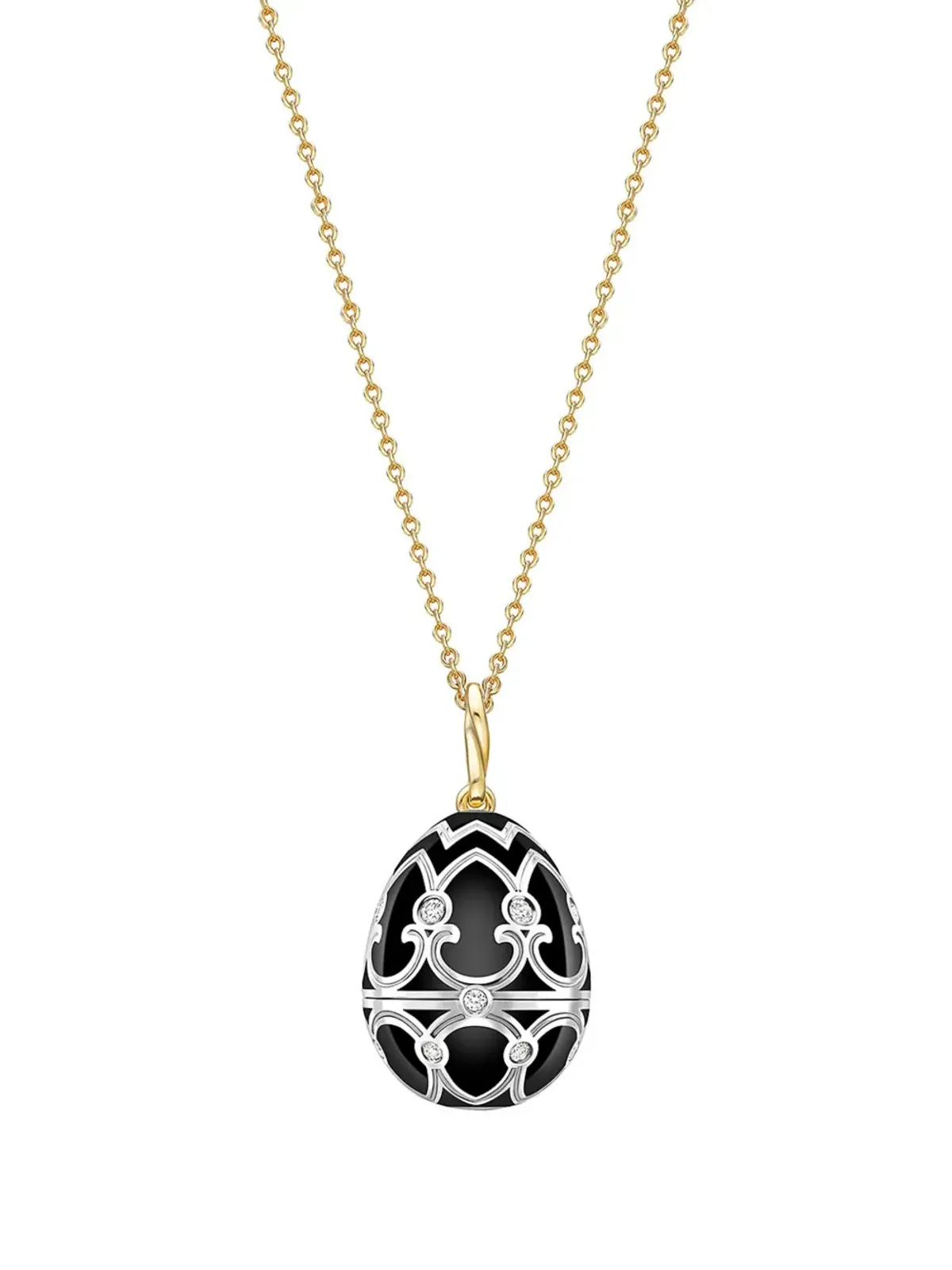 Fabergé 18ktゴールド ヘリテージ ペンギン・サプライズ ダイヤモンド ロケット ネックレス - 画像2