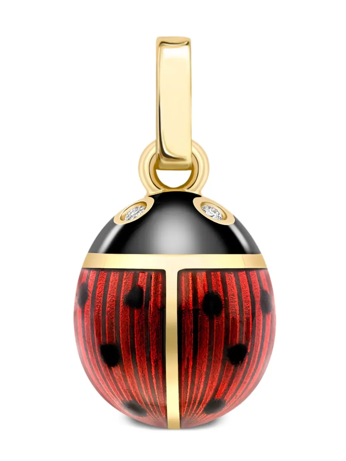 Fabergé 18ktイエローゴールド ヘリテージ レディバード チャーム - レッド - 画像3