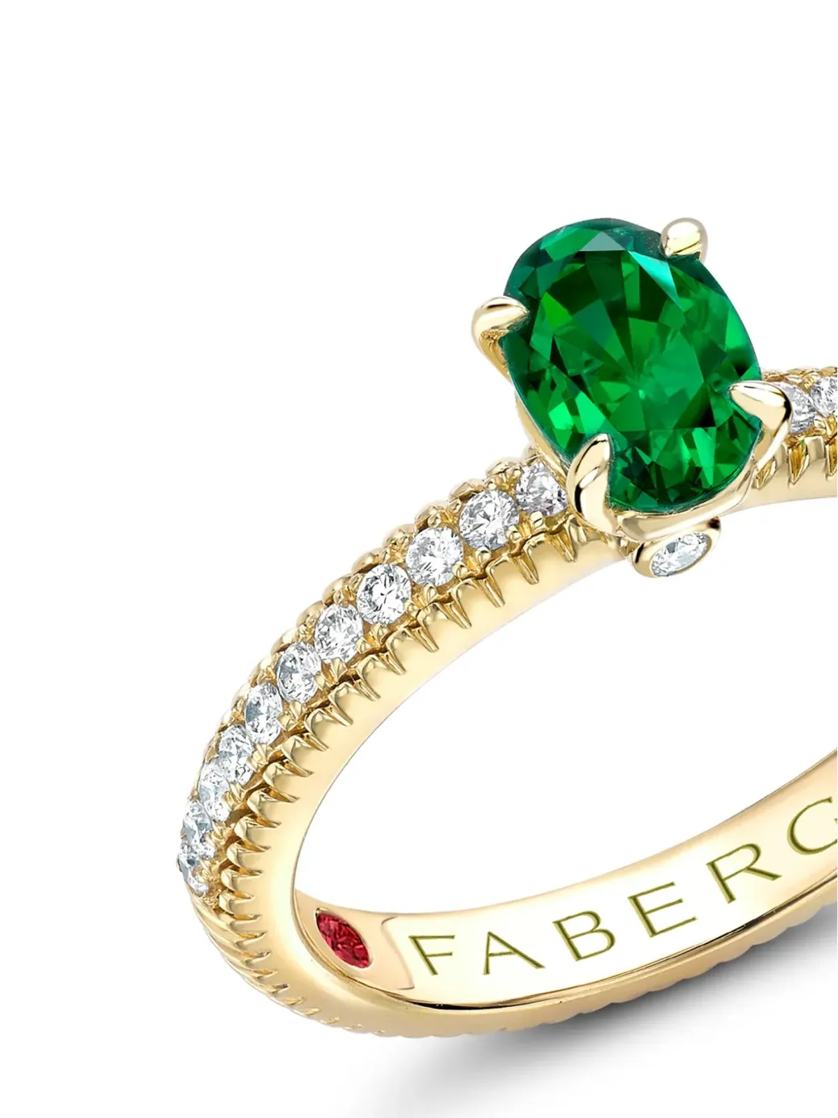 Fabergé 18K イエローゴールド Colour Of Love エメラルドとダイヤモンド リング - グリーン - 画像2