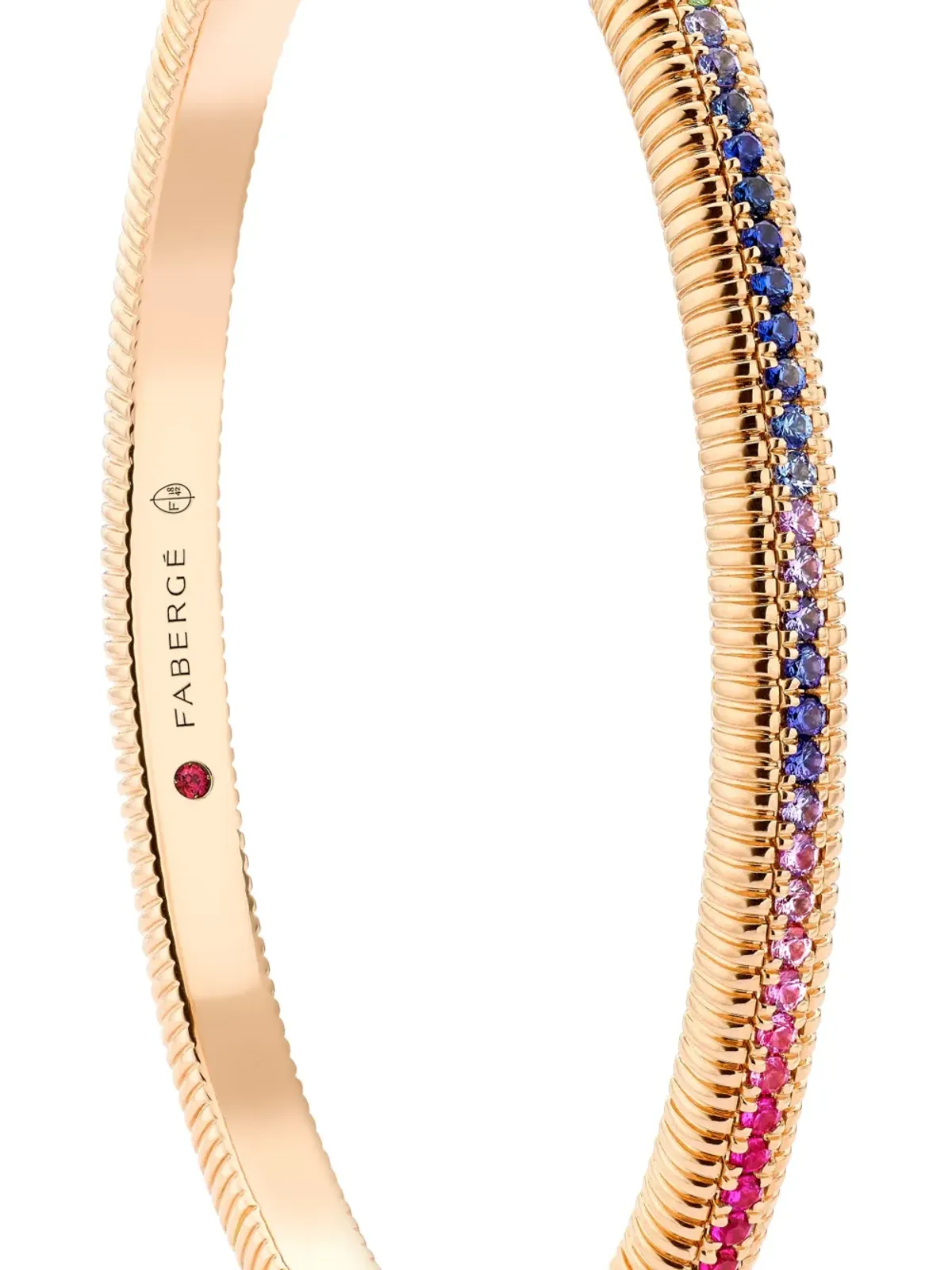 Fabergé 18ktイエローゴールド カラー・オブ・ラブ マルチストーン ブレスレット - 画像2