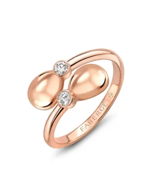 Fabergé 18kt rose gold Fabergé Essence Crossover diamonds ring - サムネイル1