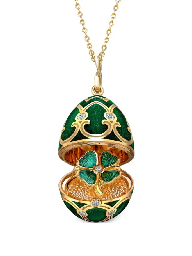 Fabergé Fabergé 18kt yellow gold Heritage diamond surprise locket necklaceの商品画像
