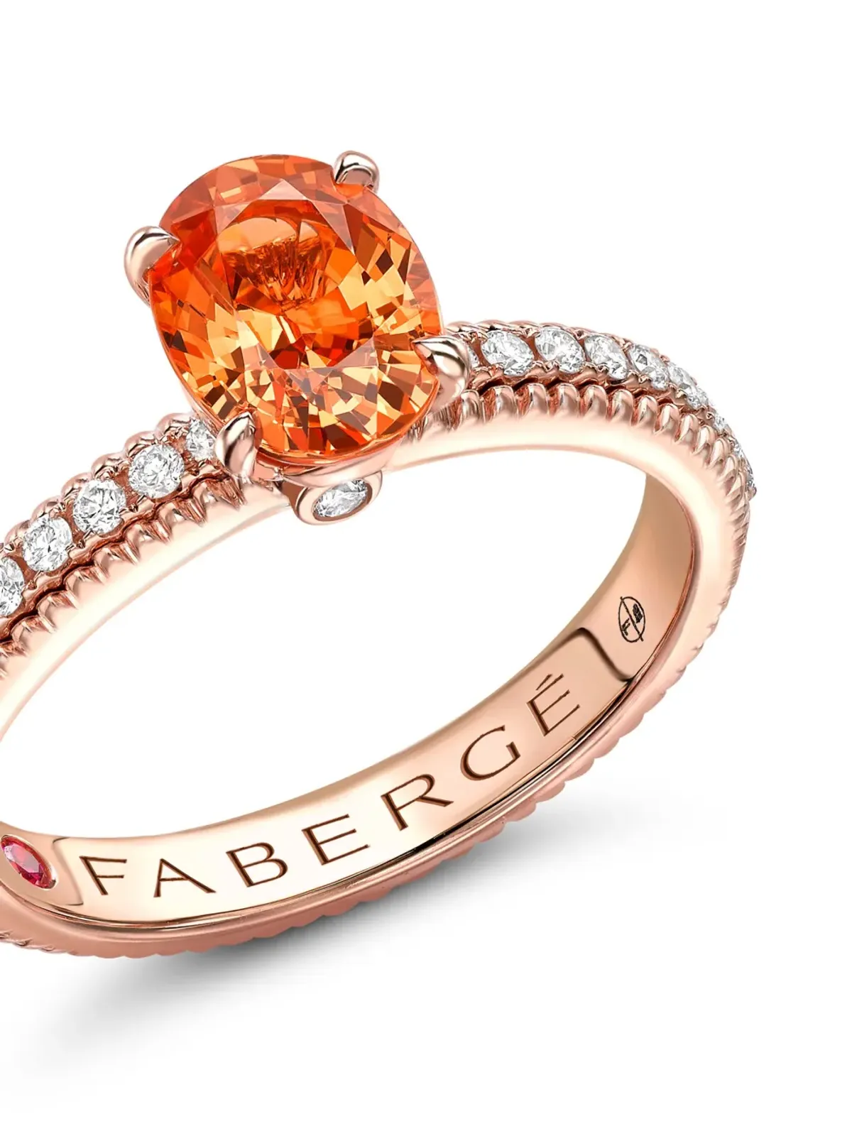 Fabergé 18Kローズゴールド Colours of Love 多石リング - ピンク - 画像2