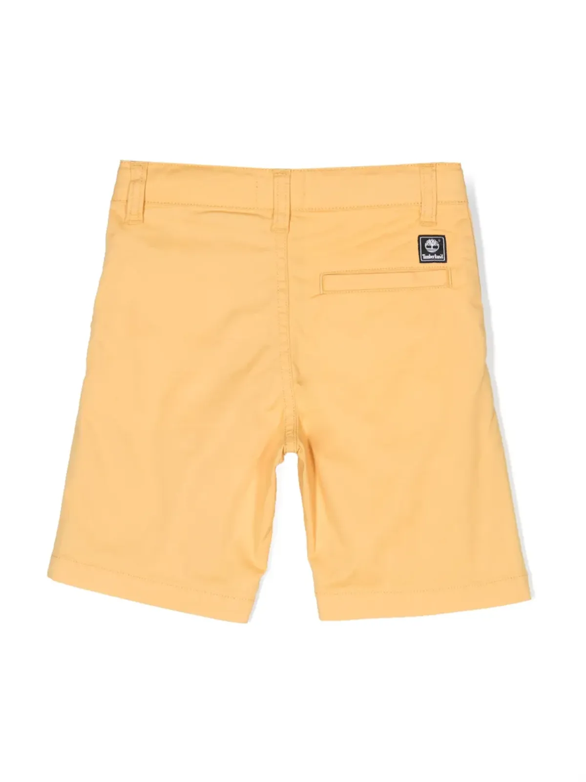 Timberland Kids ロゴアップリケ付きギャバジンショーツ イエロー - 画像2