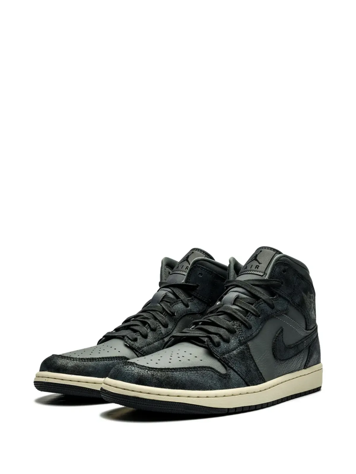 Jordan エアジョーダン 1 ミッド ディストレスド スモークグレー スニーカー - 画像5