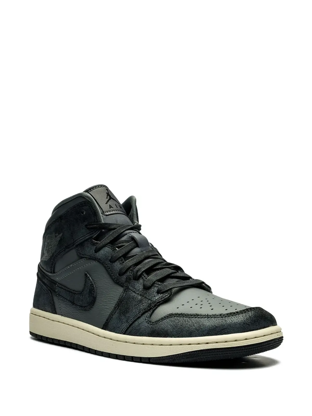 Jordan エアジョーダン 1 ミッド ディストレスド スモークグレー スニーカー - 画像2