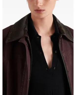 Prada ロングスリーブ カシミア ポロシャツ - ブラック - サムネイル5