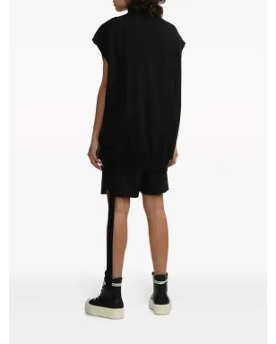 Rick Owens DRKSHDW ジップアップ コットン ベスト - ブラック - サムネイル4