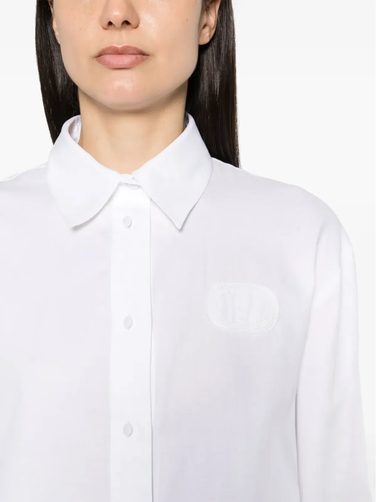 TWINSET ロゴパッチ 取り外し可能なカフス シャツ - 画像5