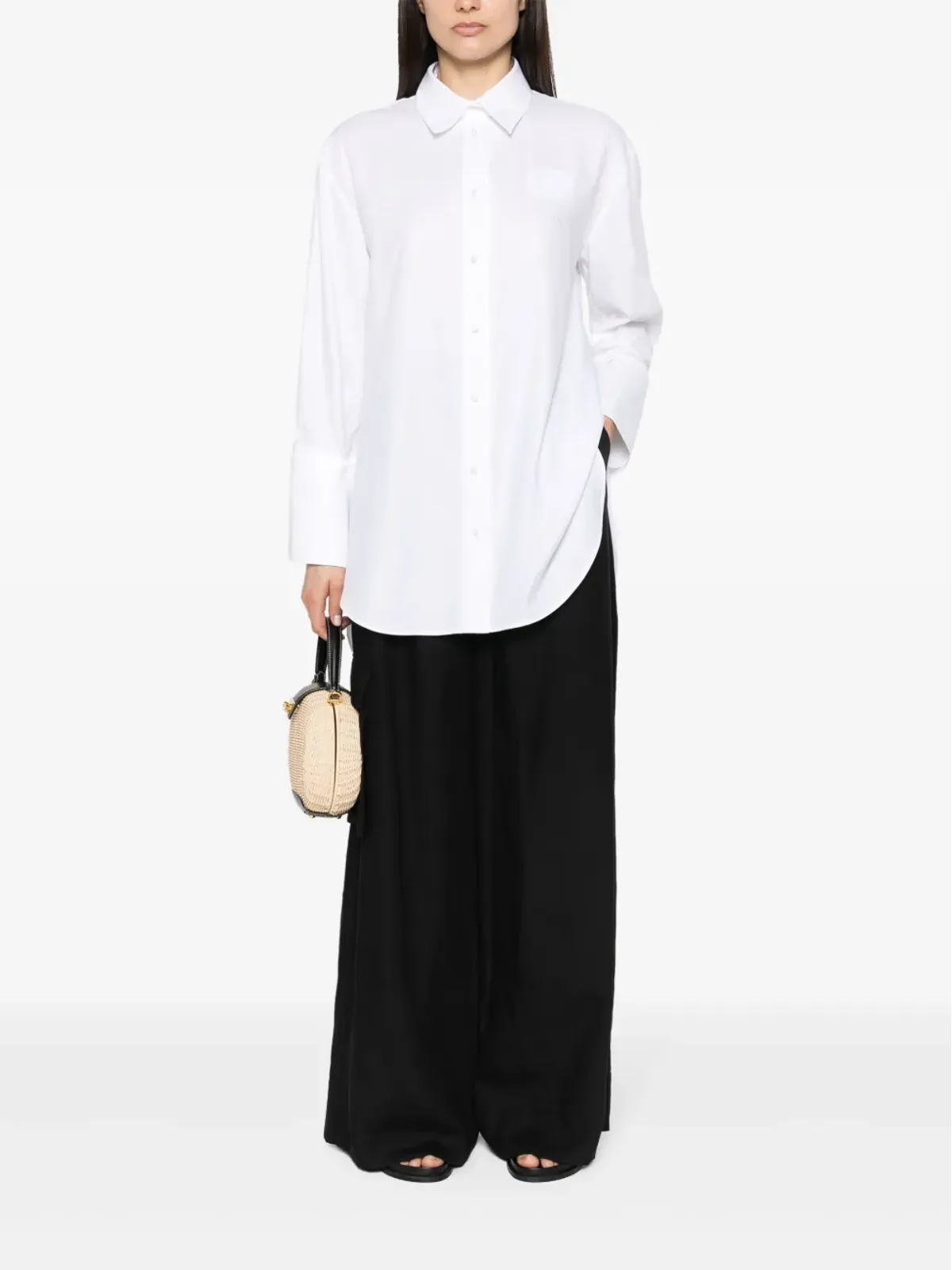 TWINSET ロゴパッチ 取り外し可能なカフス シャツ - 画像2