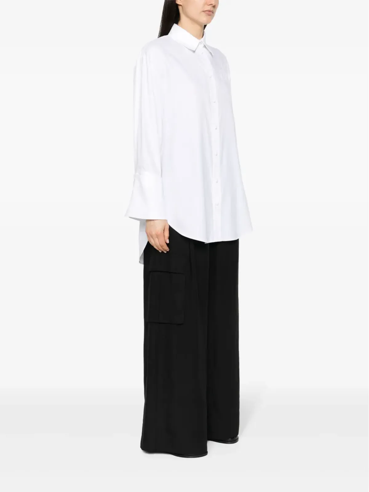 TWINSET ロゴパッチ 取り外し可能なカフス シャツ - 画像3