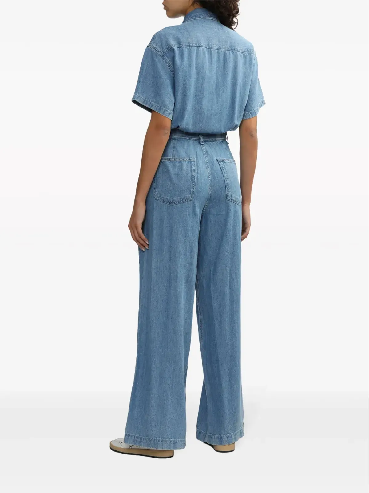 rag & bone ベルト付きデニムジャンプスーツ - 画像4
