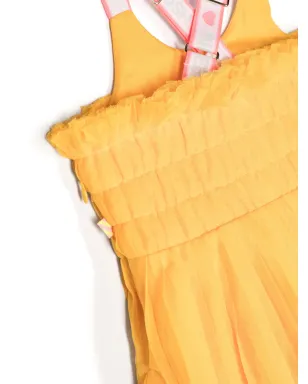 Billieblush pleated tulle dress - Yellow - サムネイル3