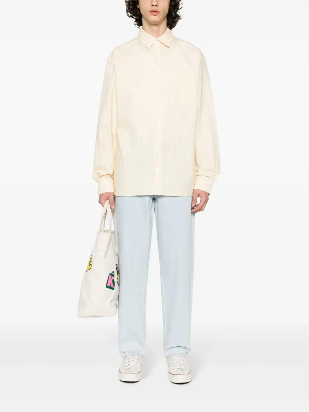 A.P.C. マロ ストライプシャツ - イエロー - 画像2