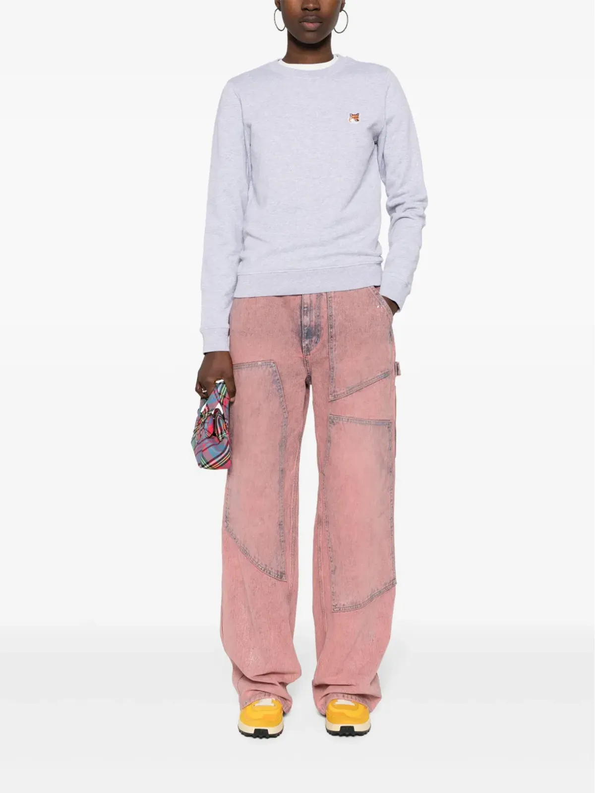 Maison Kitsuné Fox Head コットン スウェットシャツ - グレー - 画像2
