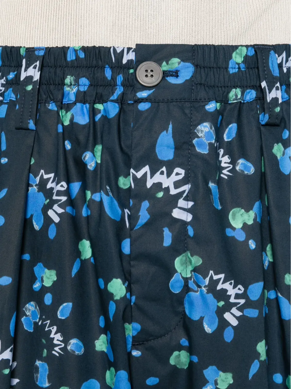 Marni デッキショーツ ドリッピングアブストラクトプリント - ブルー - 画像5