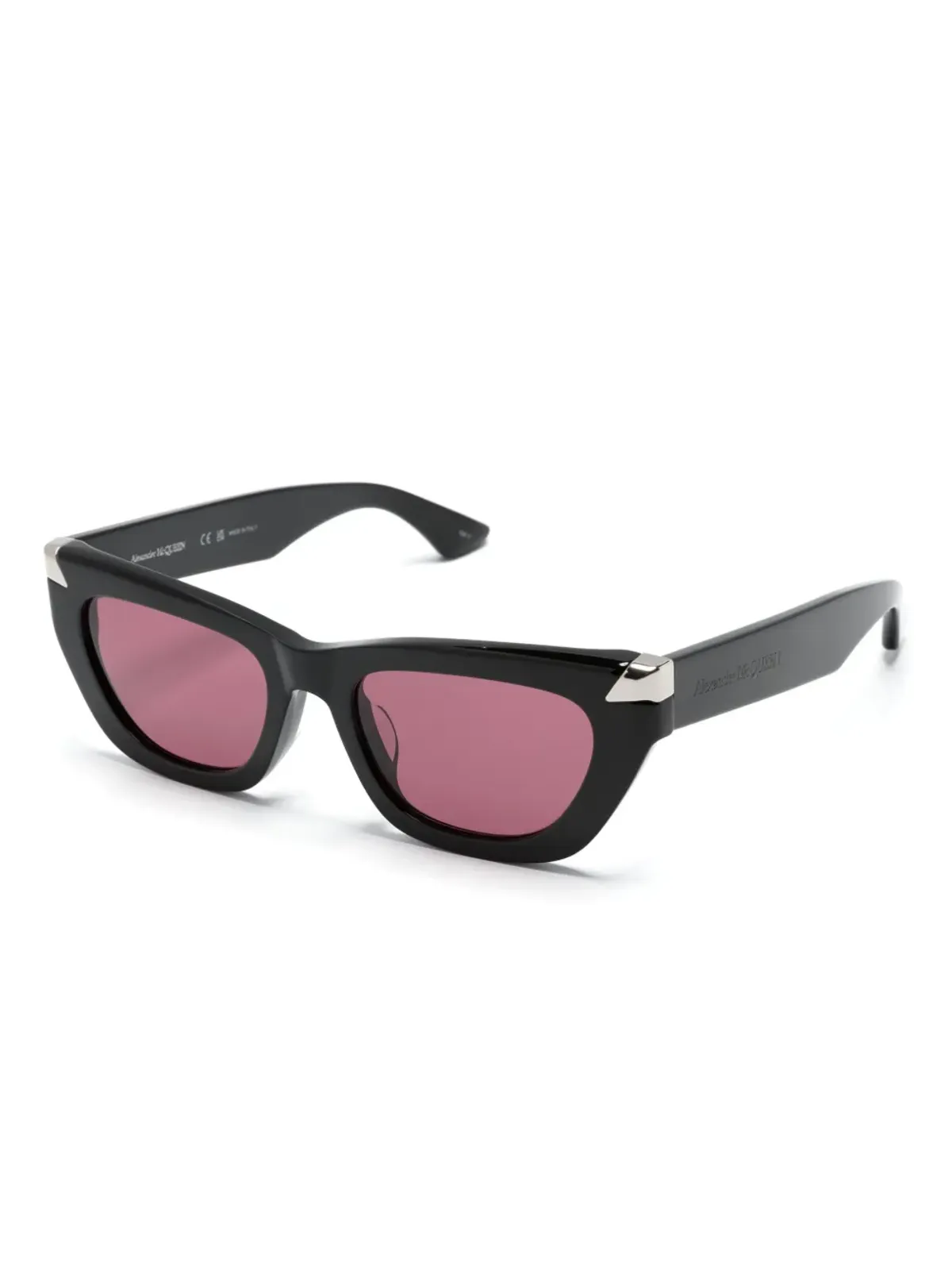 Alexander McQueen Eyewear ロゴ入りキャットアイサングラス - 画像2