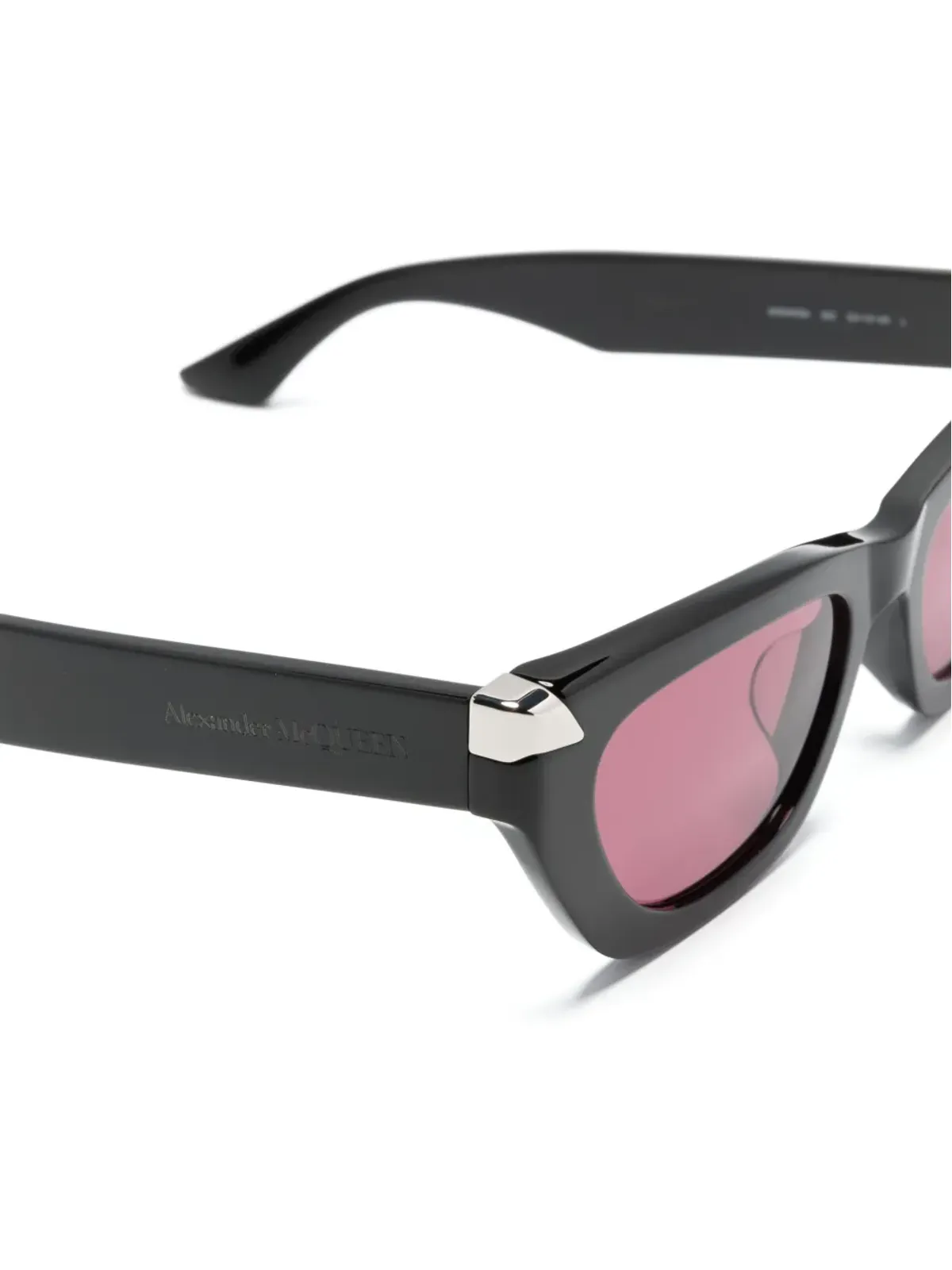 Alexander McQueen Eyewear ロゴ入りキャットアイサングラス - 画像3