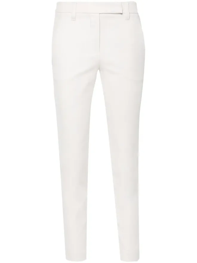 Brunello Cucinelli Brunello Cucinelli スリムフィット クロップド コットンパンツ - ベージュの商品画像