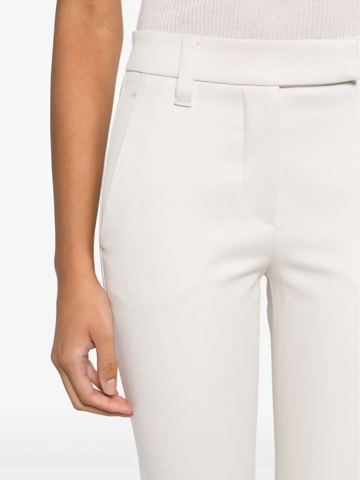 Brunello Cucinelli スリムフィット クロップド コットンパンツ - ベージュ - 画像5
