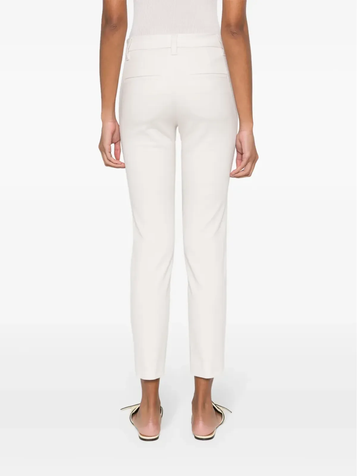 Brunello Cucinelli スリムフィット クロップド コットンパンツ - ベージュ - 画像4