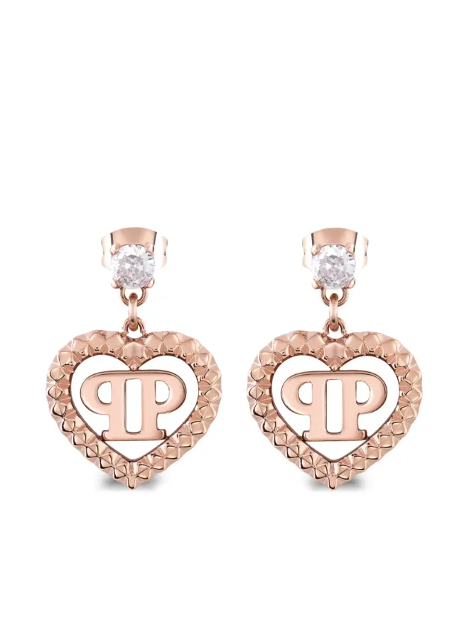 Philipp Plein Philipp Plein ロックドハーツ ペンダントピアス - ピンクの商品画像