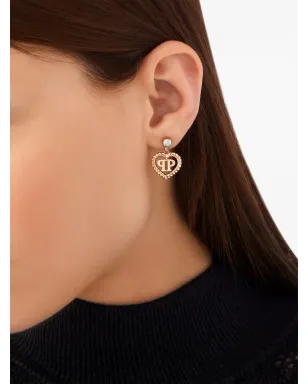Philipp Plein ロックドハーツ ペンダントピアス - ピンク - サムネイル4