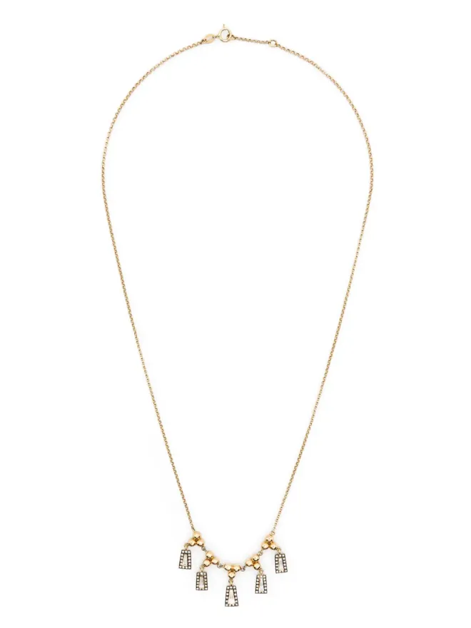 LEANDRA LEANDRA 18K イエローゴールド テーパー5 ダイヤモンド ネックレスの商品画像