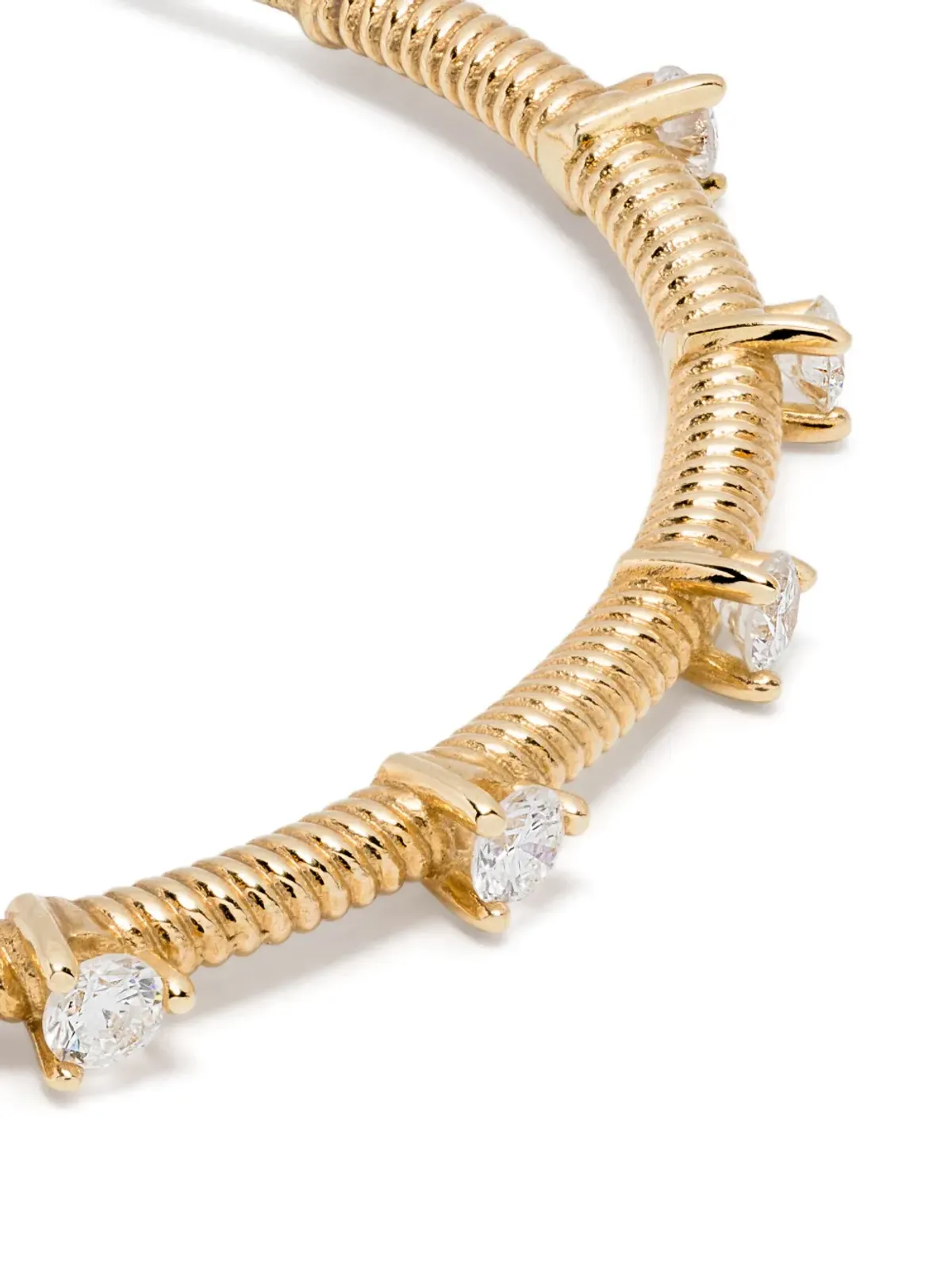 LEANDRA 18kt イエローゴールド Cabo M ダイヤモンド イヤリング - 画像4